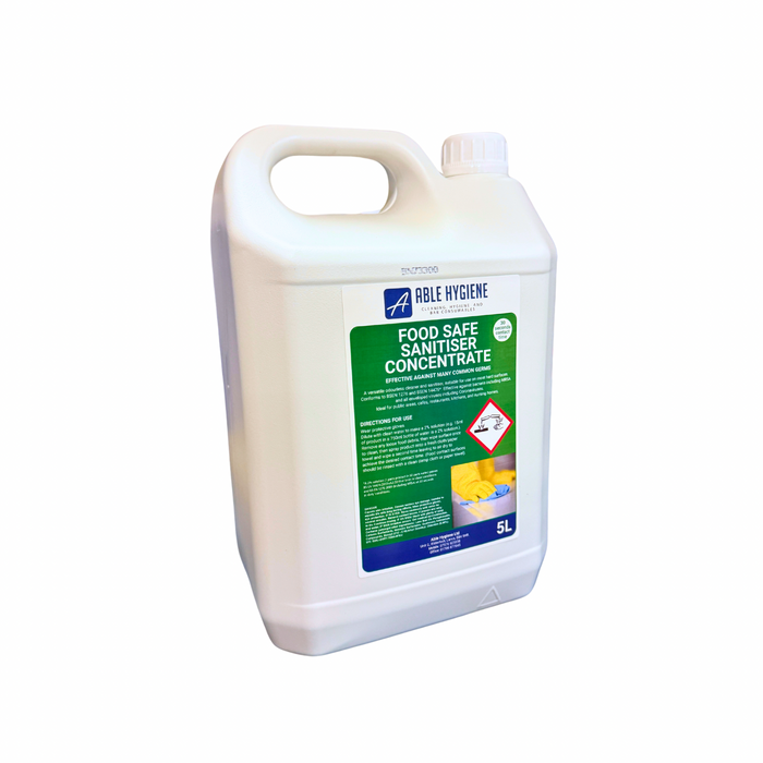 Concentrated Food Safe Sanitiser - 30 Second Kill Time - 5 Litre