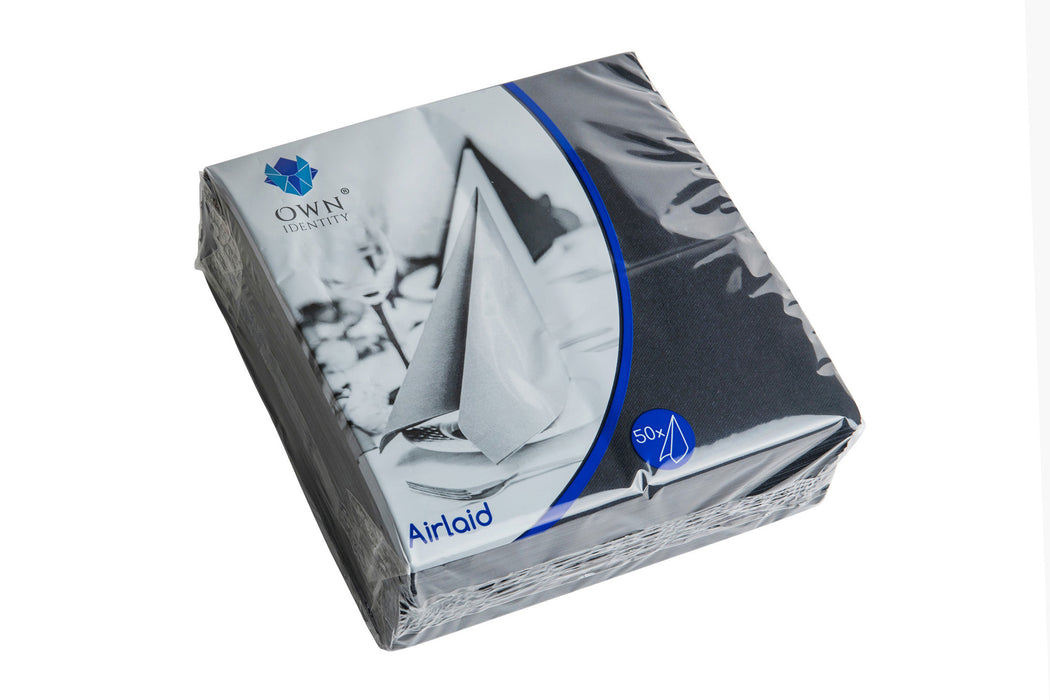 40x40 Black Tablin Napkin 8 Fold (500)