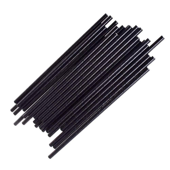 Paper Straws  Black 250 (Choose Size)