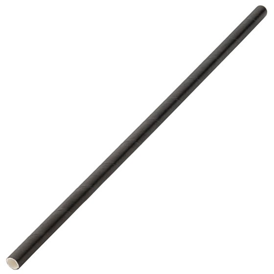 Paper Straws  Black 250 (Choose Size)