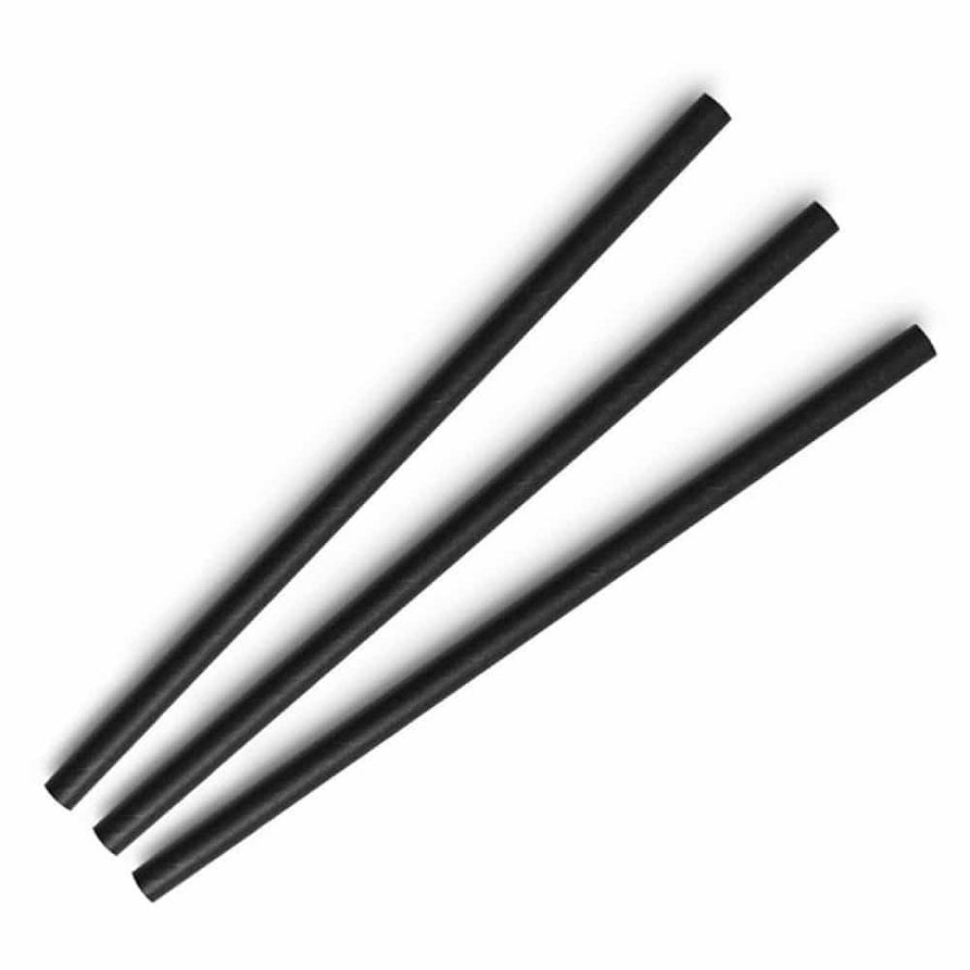 Paper Straws  Black 250 (Choose Size)
