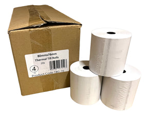 80mm x 76mm Thermal Till Roll (Box of 20)